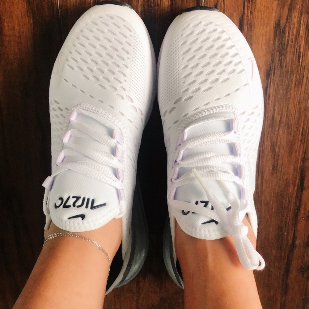 Air Max 270, white/black/metallic silver